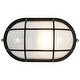 preview thumbnail 4 of 6, Access Lighting Nauticus Dual Mount - Outdoor Wall Sconce Bulkhead - Black Finish - Frosted Glass Shade - Incandescent