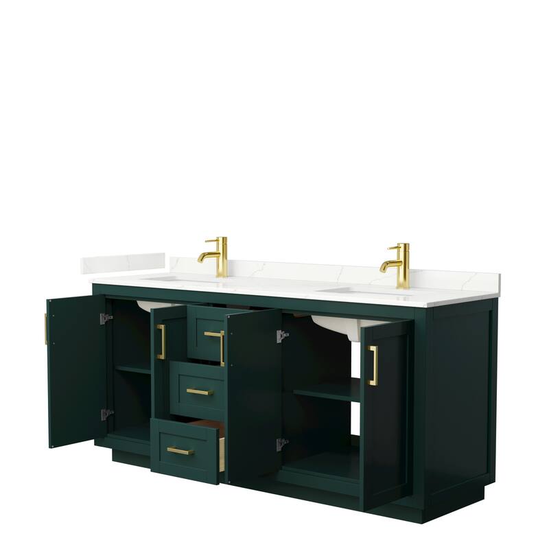 Miranda 72-inch Double Vanity, Quartz Top