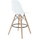preview thumbnail 47 of 57, Counter Stool With Back Plastic Molded Wooden Eiffel Base For Kitchen Island Hotel Work High Chair