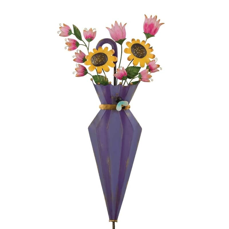 Umbrella Flower Stake - Purple