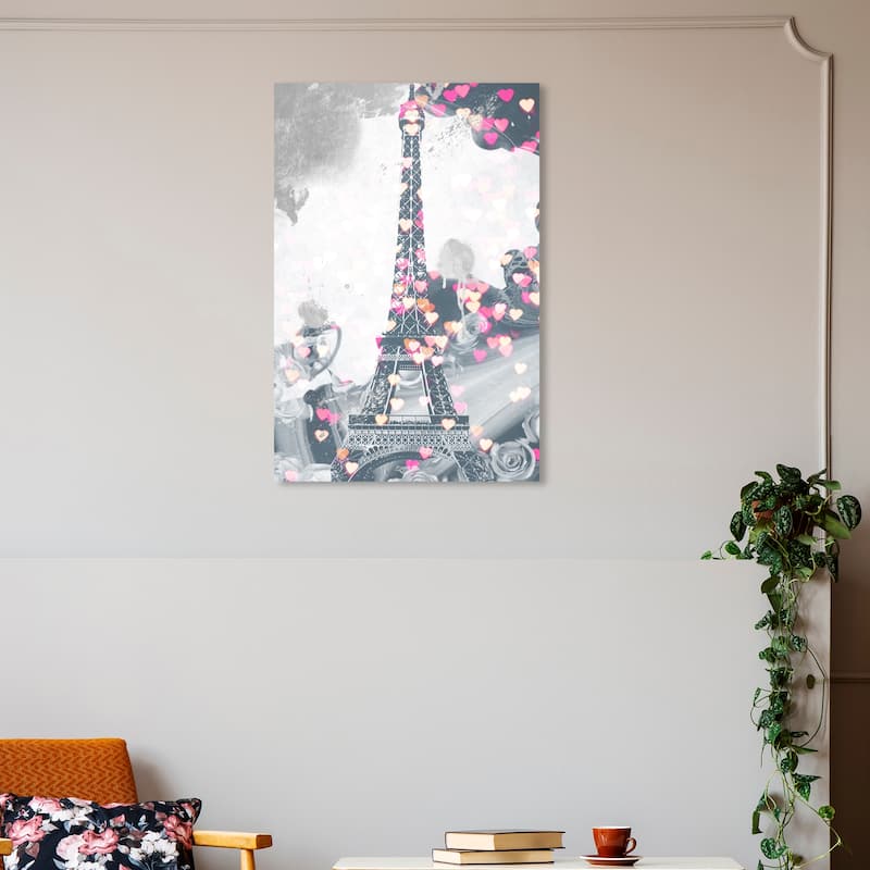 Wynwood Studio Canvas Fashion and Glam With Love Gray and Modern & Contemporary Wall Art Canvas Print - 30 x 20