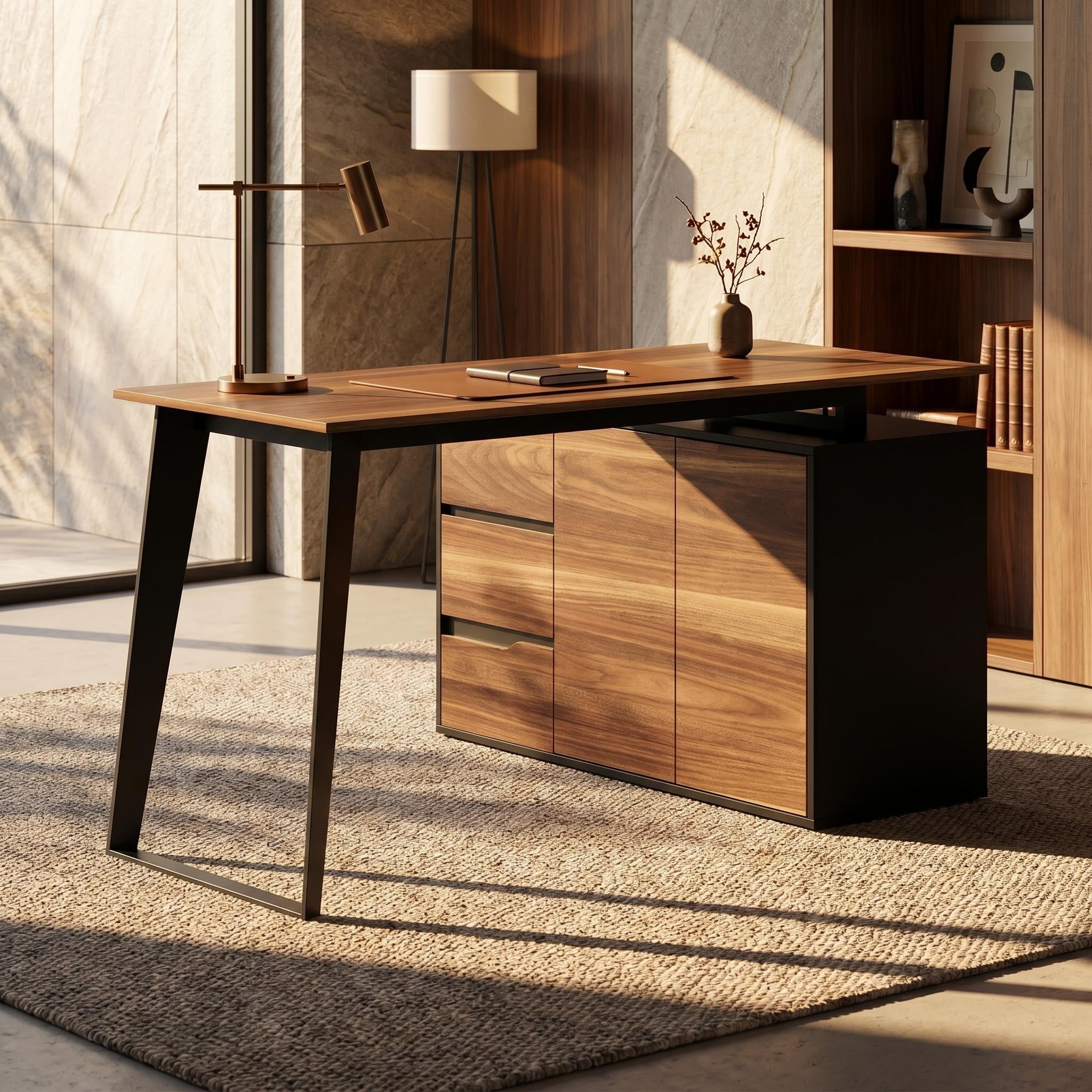 Timechee Home Office Computer Desk L-Shaped Corner Desk 54.3" Writing Reversible Home Office Desk