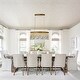preview thumbnail 2 of 5, Oval Modern Gold Crystal Fringe LED Chandelier 33" 30W For Kitchen Island