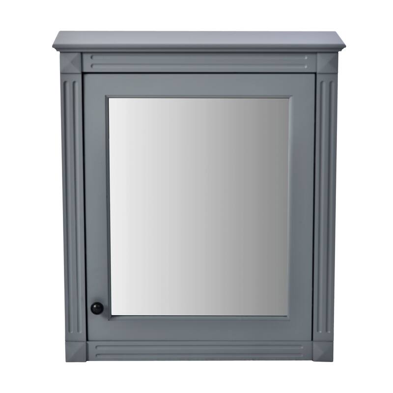 Wall Mounted Bathroom Storage Cabinet with Mirror, Adjustable Shelves, Soft Close Hinges, Over Toilet Space Saver