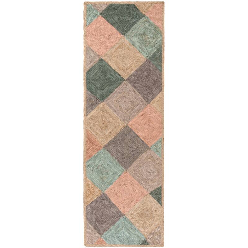 SAFAVIEH Handmade Natural Fiber Serin Diamond Jute Rug