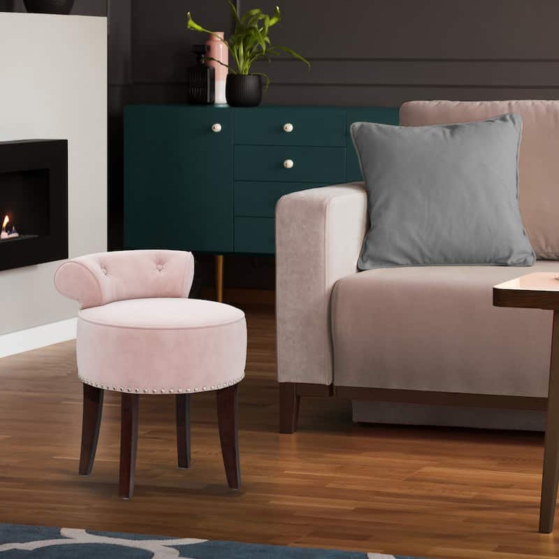 Hillsdale Furniture Lena Wood Vanity Stool