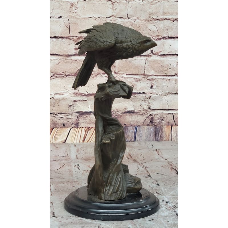 Bronze Hawk Sculpture By Mario Nick – Dynamic Avian Artwork For Nature Lovers