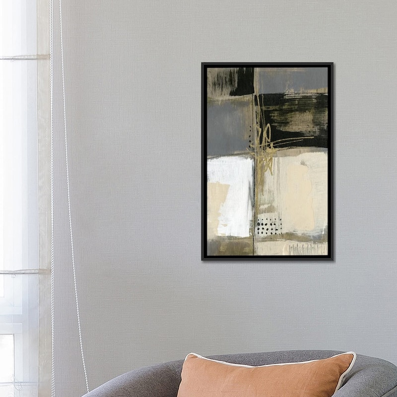 iCanvas "Neutral Divisions III" by Jennifer Goldberger Framed
