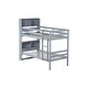 preview thumbnail 7 of 6, Bunk Bed with Shelves , Rubber Wood Bed with Shelves Headboard, Safety Guardrails and Ladder, Convertible to 2 Beds