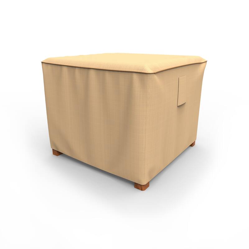 Budge Sedona Tan Outdoor Square Patio Table Ottoman Cover Multiple Sizes