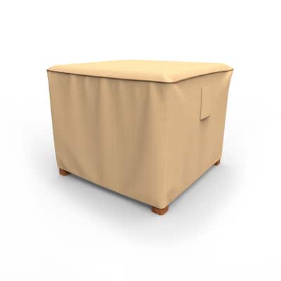 Budge Sedona Tan Outdoor Square Patio Table Ottoman Cover Multiple Sizes