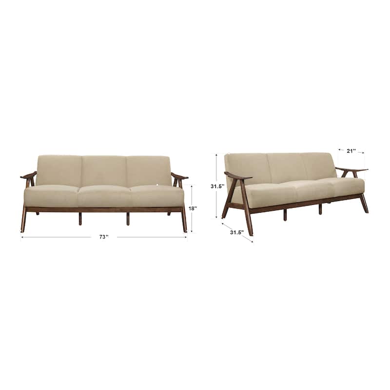 Levine 2-Piece Retro Living Room Sofa Set