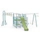 preview thumbnail 1 of 3, ActivPlay Base Camp Playground + Monkey Bars, Hanging Bridge