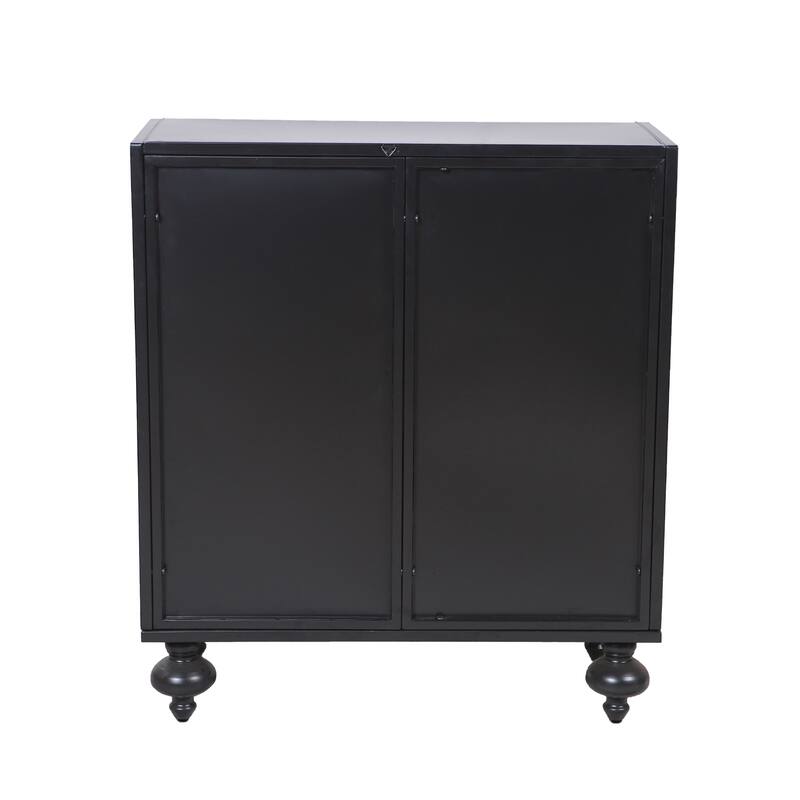 Art Accent Cabinet With 2 Doors, Sideboard Buffet Cabinet with Storage, Distressed Decorative Cabinet With Embossed Pattern