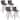 PU Leather Upholstered Swivel Barstools with Back, Set of 4