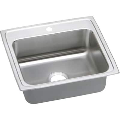 Elkay Celebrity 25-In 20 Gauge Stainless Steel Single-Bowl Drop-In Kitchen Sink