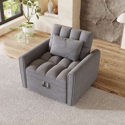 Versatile Foldable Sofa Bed with Adjustable Backrest and Soft Pillows