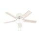 preview thumbnail 3 of 21, Hunter 44" Fitzgerald Low Profile Ceiling Fan with LED Light Kit and Pull Chain