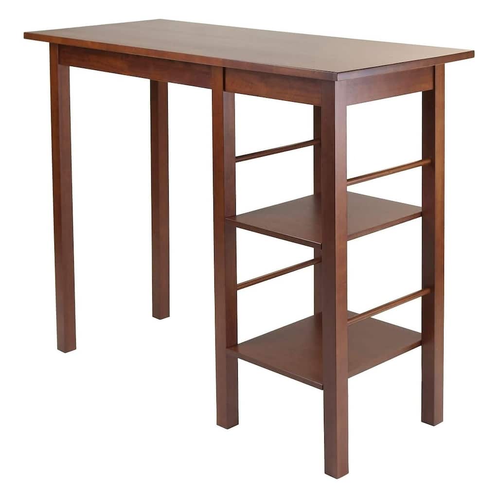 Breakfast Table with Shelves - Modern African Decor Accent Table - Entryway Console Table