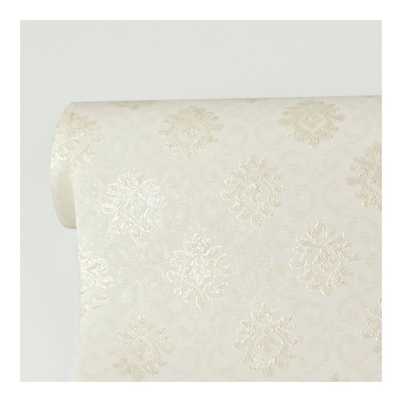 Advantage Madelyn Cream Small Damask Wallpaper - 21 x 396 x 0.025