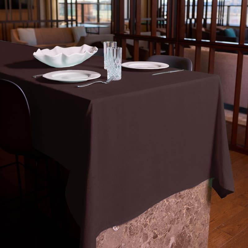 Charleston Woven Cotton Rich Tablecloth - 60"x102" - Nut Brown
