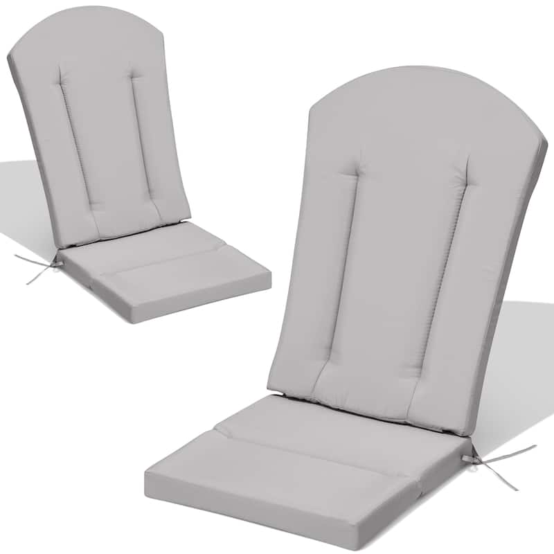 Adirondack Chair Cushion Patio Chair Pad for Indoor and Outdoor - Light Grey - 2PC
