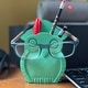 preview thumbnail 3 of 2, Mr. Owl Eyeglass Stand Pen Holder Combo