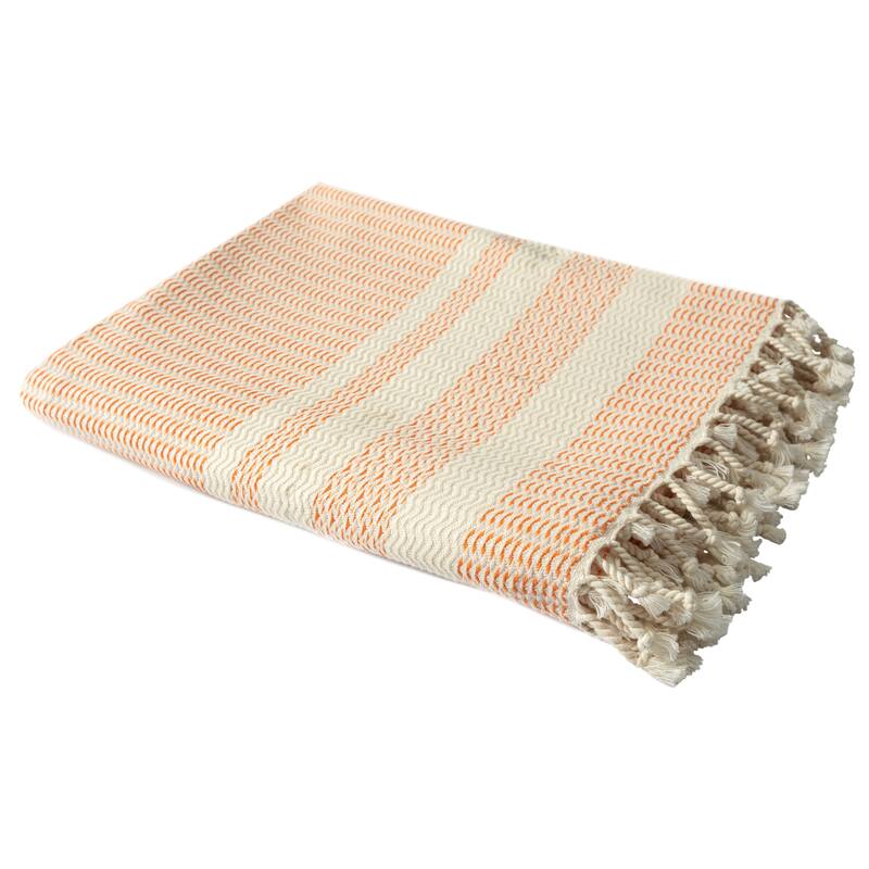 Sevita Striped Premium Turkish Cotton Standard Size Throw Blanket