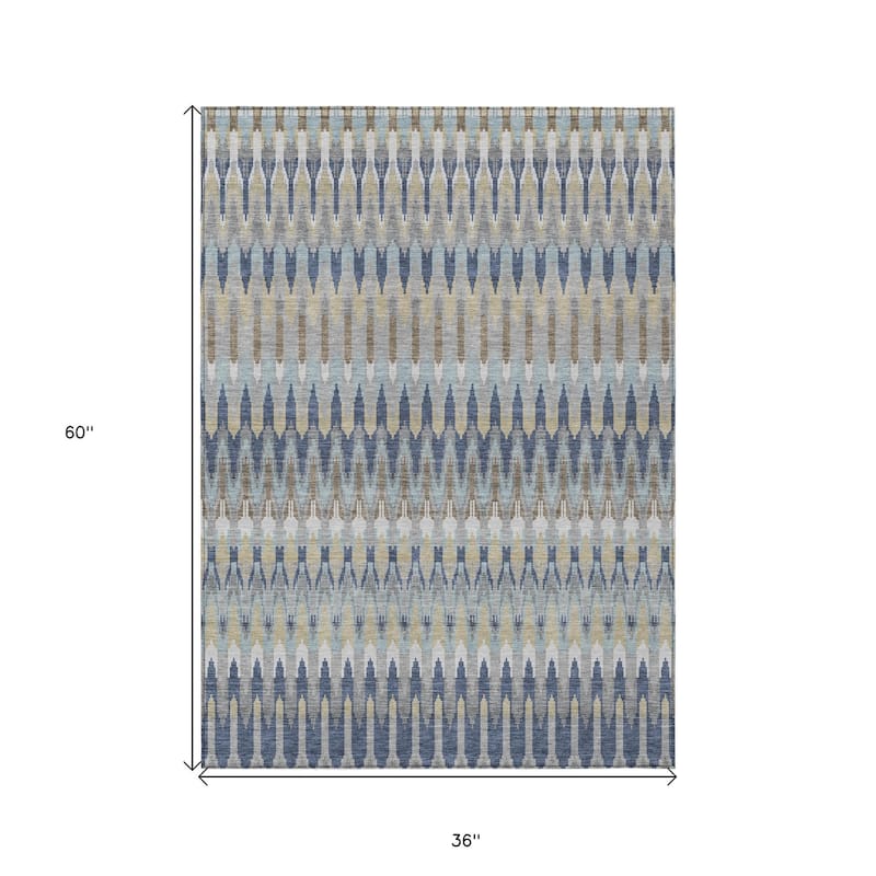 HomeRoots Southwestern Transitional Rectangle Outdoor Rug