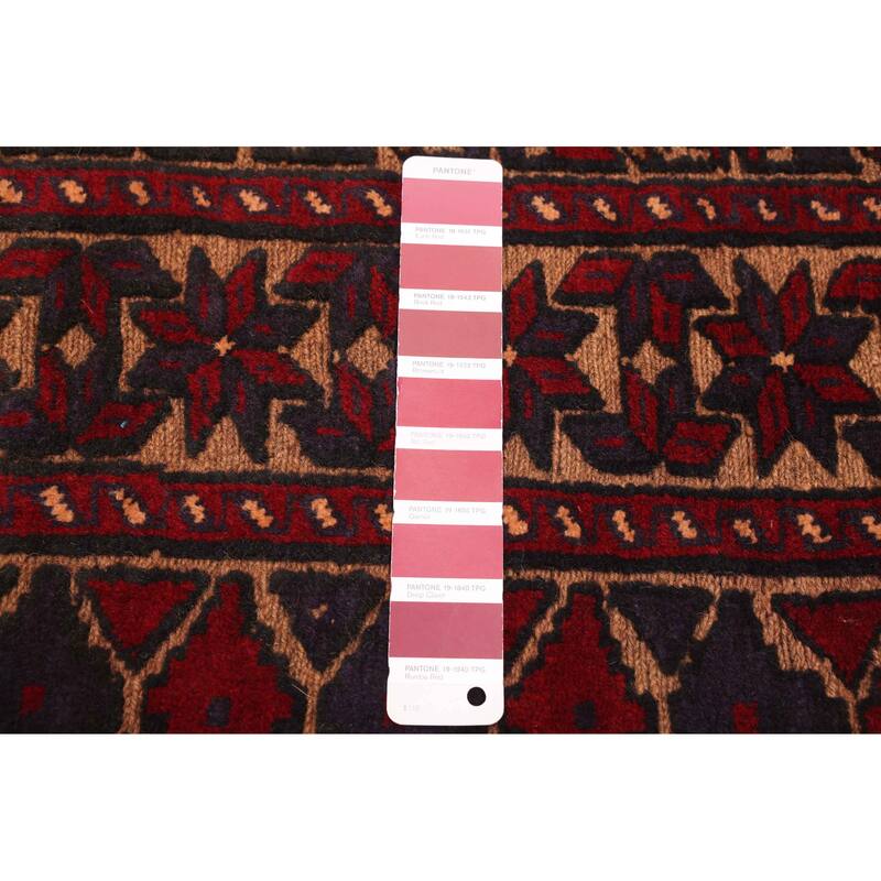 ECARPETGALLERY Hand-knotted Tajik Caucasian Red Wool Rug - 4'1 x 5'5