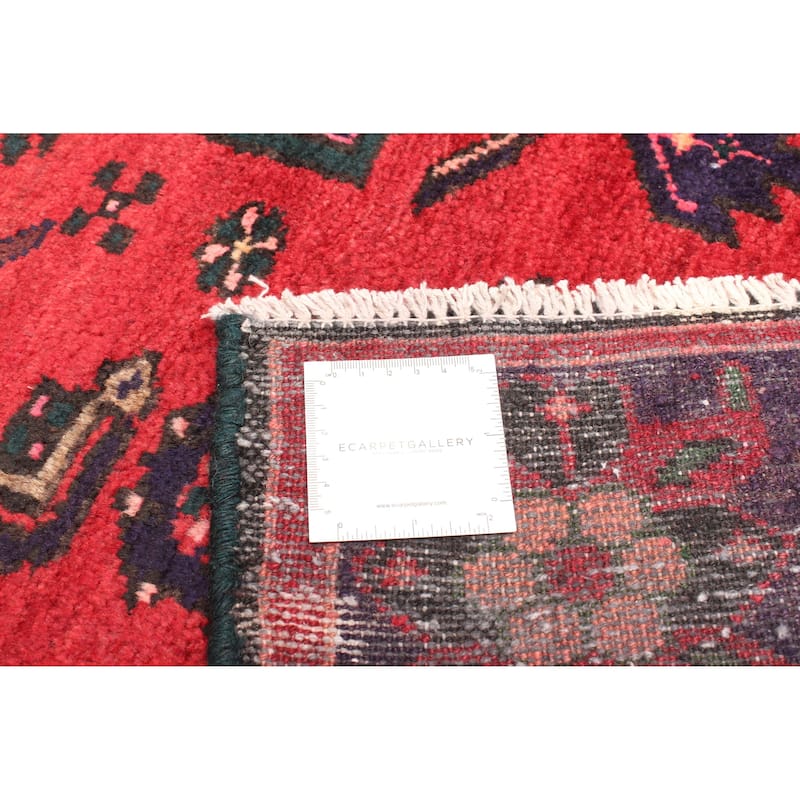 ECARPETGALLERY Hand-knotted Andelz Red Wool Rug - 4'5 x 6'11