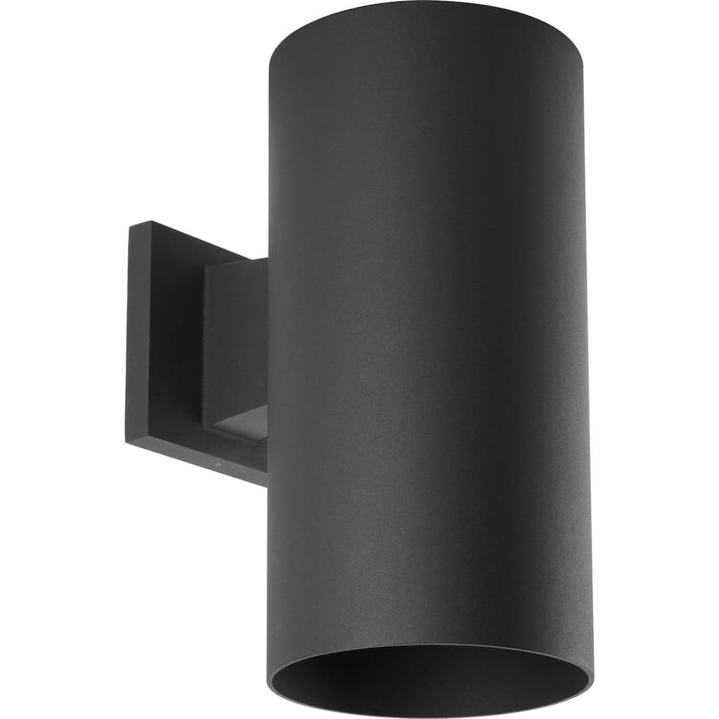 6" Black Outdoor Wall Cylinder - 12" x 6" x 8.875"