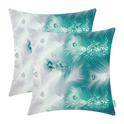 Fantasy Peacock Feathers Print Pillow Cases