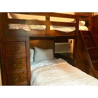 Shop Chelsea Square Twin-Over-Twin Loft Bunk Bed with Cork ...