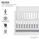 preview thumbnail 4 of 3, Dream On Me Reign 5 in 1 Convertible Crib with Under Drawer - White