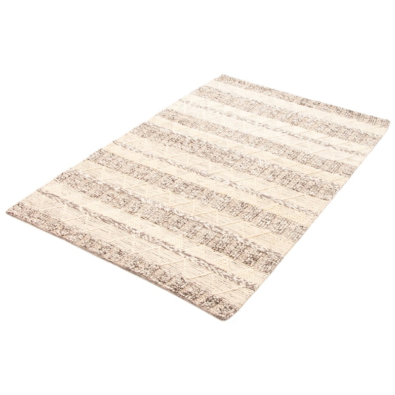 ECARPETGALLERY Braid weave Sienna Cream Wool Rug - 5'3 x 7'9