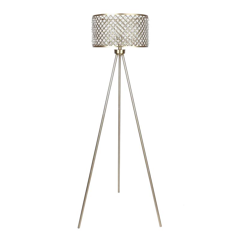 Carson Carrington Saerna 58.5" Floor Lamp - Gold Plated/Clear Crystal