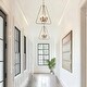 preview thumbnail 5 of 28, LALUZ Modern 4-Light Black Gold Chandelier Lantern Pendant for Kitchen Island Dining Room
