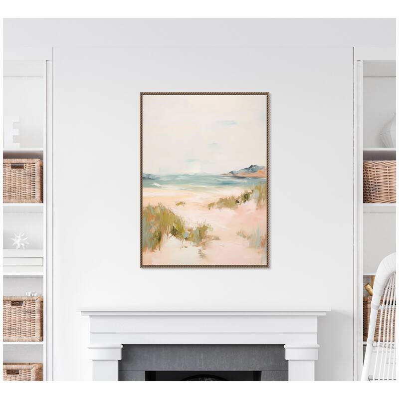 Kate and Laurel Tranquil Landscape V expansion by Amy Lighthall Framed Canvas Wall Art Print