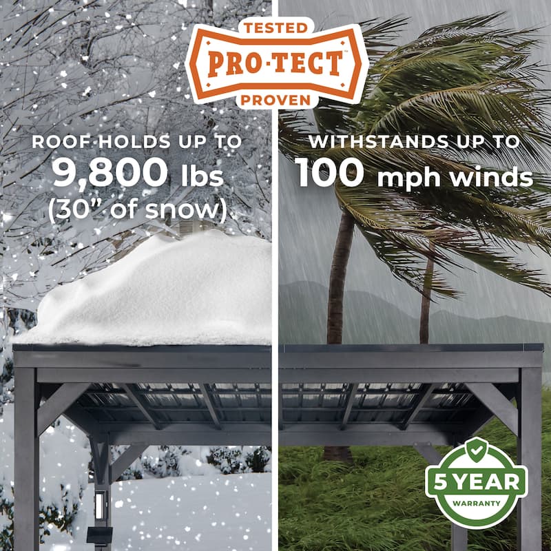 Backyard Discovery Stonebridge 20x9.5' Galvanized Steel Outdoor Gazebo