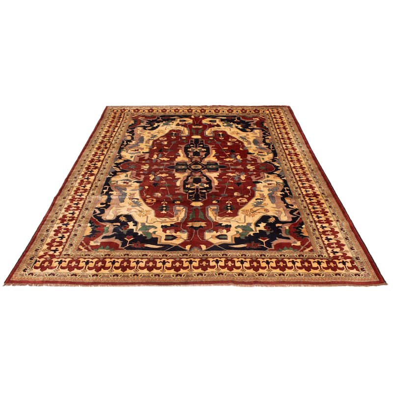 ECARPETGALLERY Hand-knotted Finest Kargahi Red Wool Rug - 10'2 x 13'1