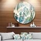preview thumbnail 2 of 4, Designart 'Blue Chinese Landscape ' Floral Disc Metal Wall Art