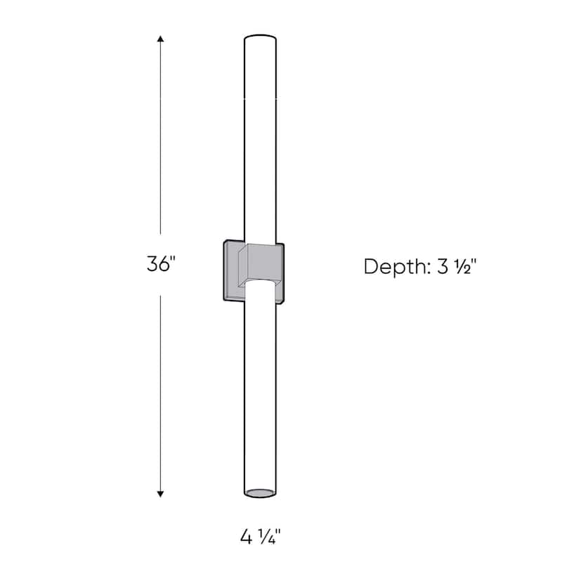 Nobel Two 5-CCT Black LED Bathroom Vanity Light