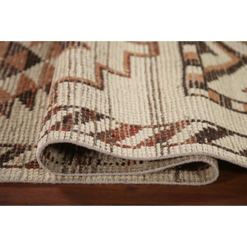 Beige Anatolian Runner Rug Handmade Wool Carpet - 2'9"x 11'2"