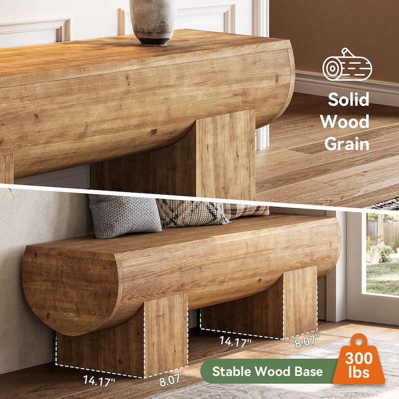 Solid Wood Entryway Bench, End of Bed Bench Seat, Accent Furniture for Bedroom, Living Room, Hallway