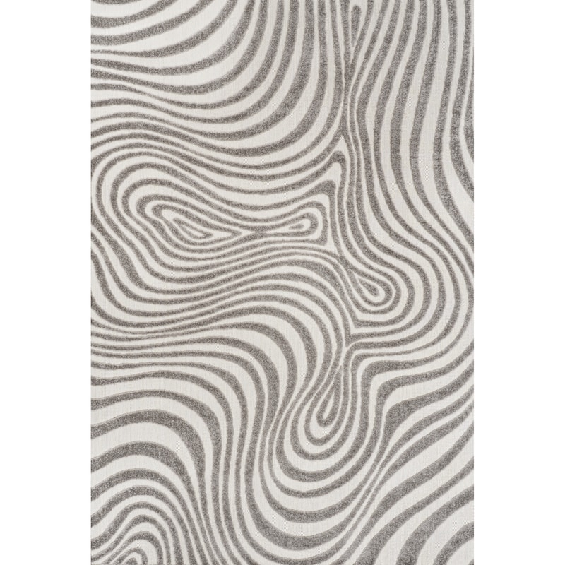 JONATHAN Y Nordby Abstract Groovy Striped Area Rug - 4 X 6 - Gray/Ivory