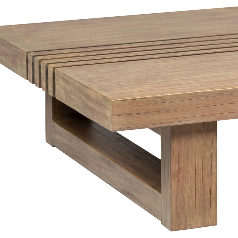 Vivid Outdoor Patio Coffee Table in Eucalyptus Wood