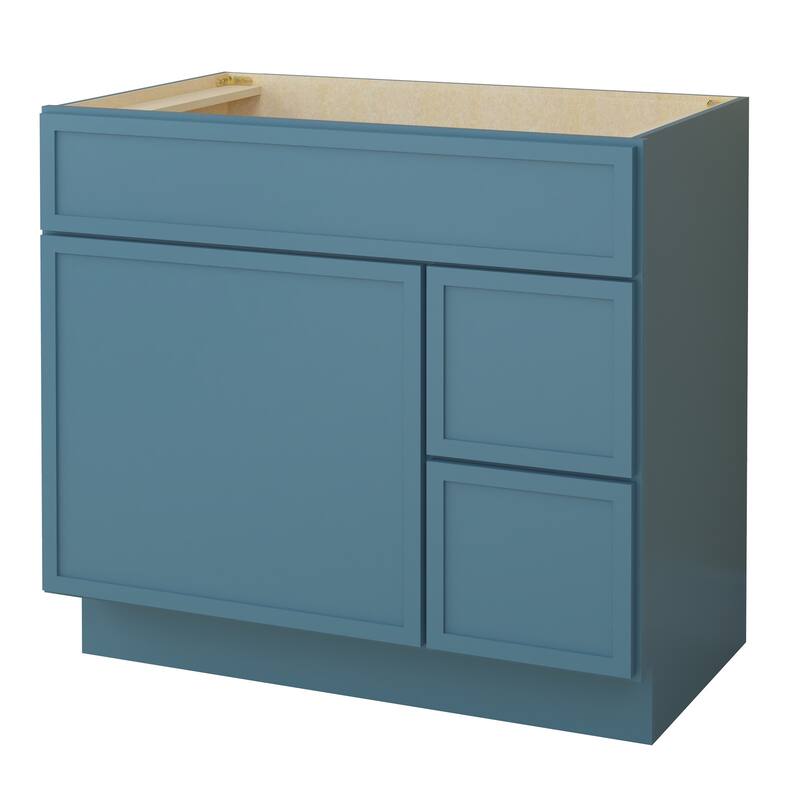 Vanity Art 36" Freestanding Single Base 2 Drawers Storage Cabinet with Soft Close Door