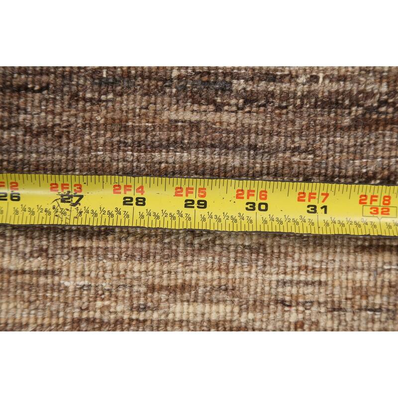 Striped Gabbeh Kashkoli Wool Area Rug Hand-knotted Contemporary Carpet - 2'9" x 4'2"