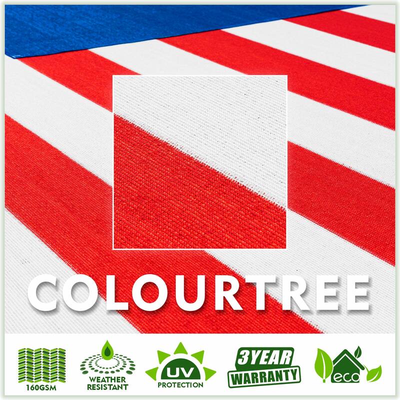 ColourTreeUSA Triangle Sun Shade Sail HDPE Mesh Fabric Screen Canopy UV Block 190 GSM